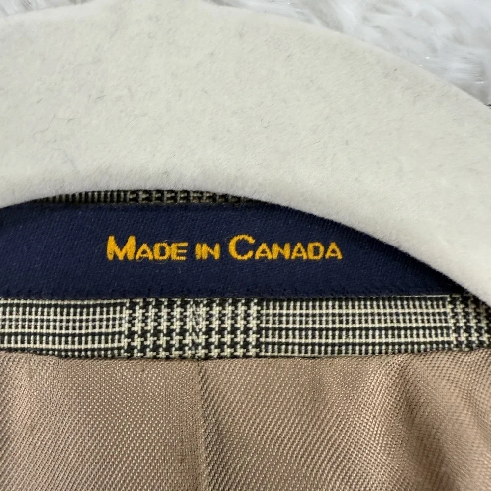 Vintage Chaps Ralph Lauren Blazer Size 42 Tall Wool Plaid Sport Coat Suit Jacket